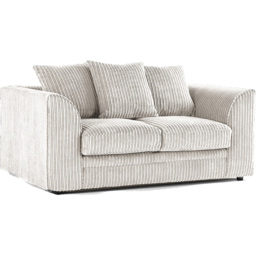 Luxor 5 Seater Silver Jumbo Cord Scatter Back Sofa Set - Wilko - thumbnail 5