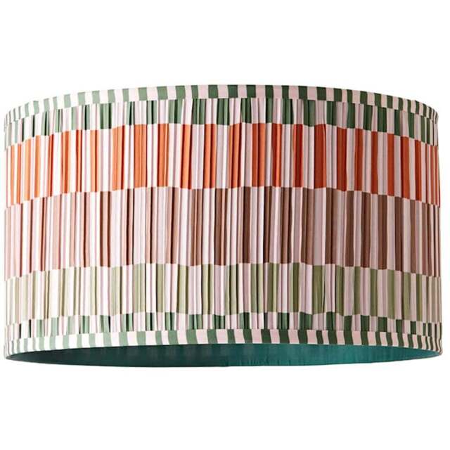 ValueLights Rae Natural Striped Easy Fit Large Shade - Size: 25 x 45 x 45cm - Cream - Wilko - image 1