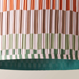 ValueLights Rae Natural Striped Easy Fit Large Shade - Size: 25 x 45 x 45cm - Cream - Wilko - thumbnail 6