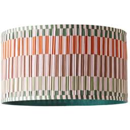 ValueLights Rae Natural Striped Easy Fit Large Shade - Size: 25 x 45 x 45cm - Cream - Wilko - thumbnail 1