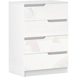 Portland 4 Drawer White Chest of Drawers - Wilko - thumbnail 3