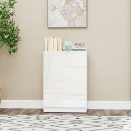 Portland 4 Drawer White Chest of Drawers - Wilko - thumbnail 6