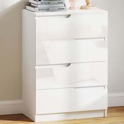Portland 4 Drawer White Chest of Drawers - Wilko - thumbnail 1