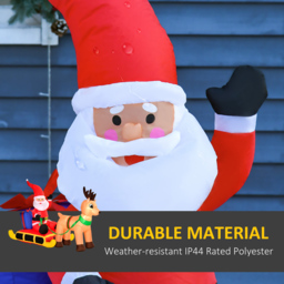 Everglow Multicolour Inflatable Santa 4ft - Red - Wilko - thumbnail 6