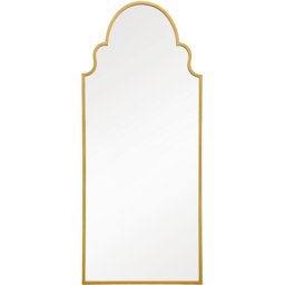 MirrorOutlet The Arcus Gold Framed Arched Leaner and Wall Garden Mirror 200 x 85cm - Size: 200 x 85 x 3cm - Wilko