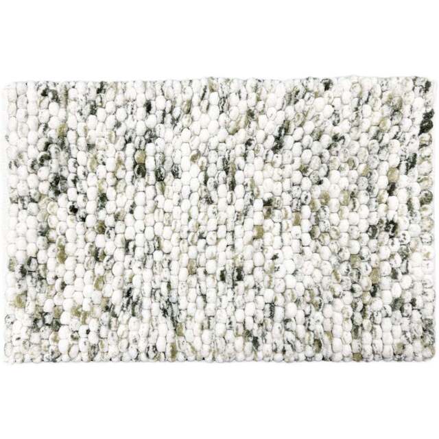 Allure Bath Fashions Luxury Marl Chunky Bobble Green Bath Mat 50 x 80cm - Size: 50 x 80 x 1cm - Wilko - image 1