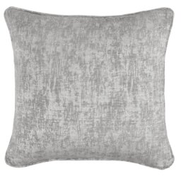 Amara Chenille Cushion Silver - Silver - Size: 45 x 45cm - Divante - Wilko - thumbnail 1