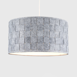 ValueLights Monza Grey Felt Weave XL Drum Lamp Shade - Size: 45.5 x 24 x 45.5cm - Wilko - thumbnail 4