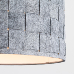 ValueLights Monza Grey Felt Weave XL Drum Lamp Shade - Size: 45.5 x 24 x 45.5cm - Wilko - thumbnail 6