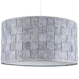 ValueLights Monza Grey Felt Weave XL Drum Lamp Shade - Size: 45.5 x 24 x 45.5cm - Wilko - thumbnail 1