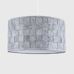 ValueLights Monza Grey Felt Weave XL Drum Lamp Shade - Size: 45.5 x 24 x 45.5cm - Wilko - thumbnail 3