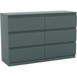 VIDA DESIGNS Denver Jasper Green 6 Drawer Bedside Table - Wilko - thumbnail 3