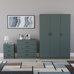 Vida Designs Riano Green 3 Piece Bedroom Furniture Set - Jasper Green - Wilko - thumbnail 3