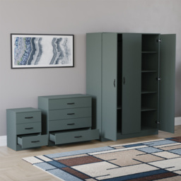 Vida Designs Riano Green 3 Piece Bedroom Furniture Set - Jasper Green - Wilko - thumbnail 5