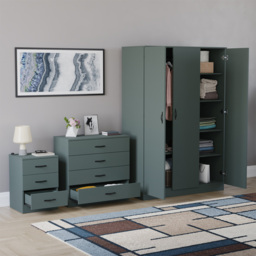 Vida Designs Riano Green 3 Piece Bedroom Furniture Set - Jasper Green - Wilko - thumbnail 6