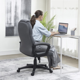 HOMCOM Charcoal Grey Ergonomic High Back Office Chair - Size: 120 x 65 x 69cm - Wilko - thumbnail 6