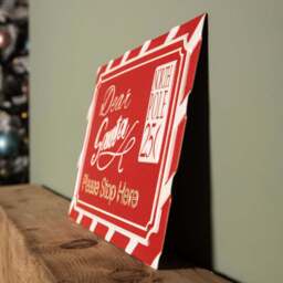 Samuel Alexander Red and White Metal Dear Santa Stop Here Hanging Sign 29cm - Size: 18 x 29 x 29cm - Multi - Wilko - thumbnail 7