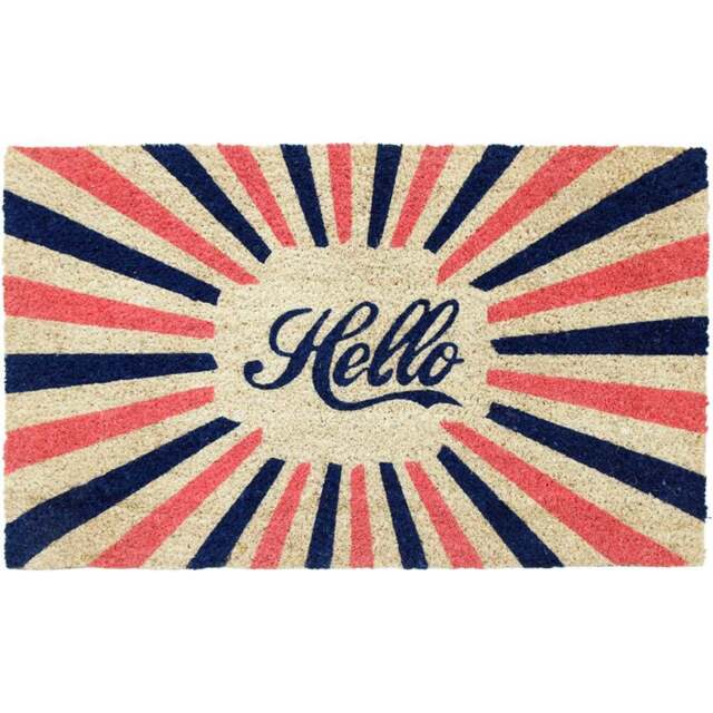Coco & Coir Hello Dazzle Coir Door Mat 45 x 75cm - n/a - Coco & Coir ® - Wilko - image 1