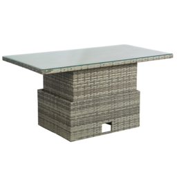 Home Garden Direct Pelias 8 Seater Rattan Corner Sofa Set with Rising Table - Grey - Wilko - thumbnail 6