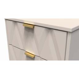 Crowndale Diamond 5 Drawer Kashmir Matt Tall Bedside Cabinet Ready Assembled - Wilko - thumbnail 6