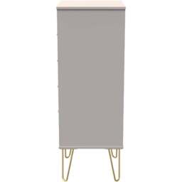 Crowndale Diamond 5 Drawer Kashmir Matt Tall Bedside Cabinet Ready Assembled - Wilko - thumbnail 4