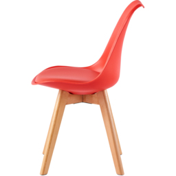 Eva Set of 4 Red Padded Dining Chairs - MCC - Wilko - thumbnail 6
