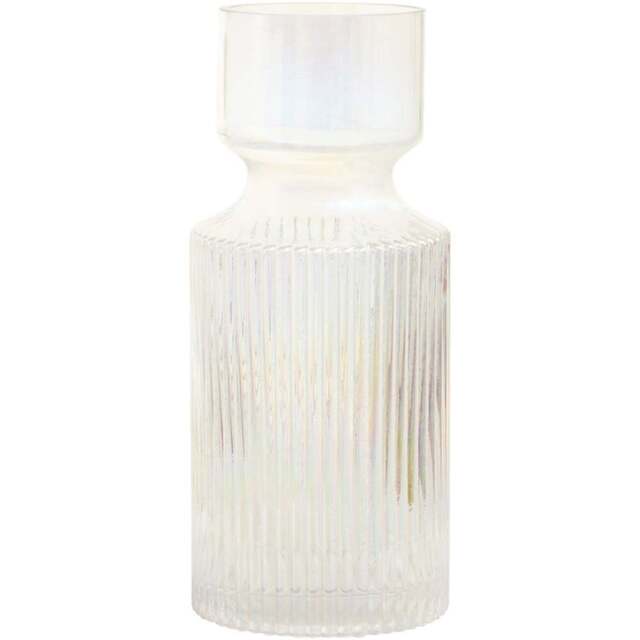 Premier Housewares Breamo Vase Small - Size: 11 x 11 x 25cm - Clear - Wilko - image 1