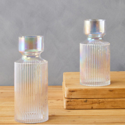 Premier Housewares Breamo Vase Small - Size: 11 x 11 x 25cm - Clear - Wilko - thumbnail 3