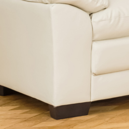 Genoa 2 Seater Cream Bonded Leather Sofa - Artemis Home - Wilko - thumbnail 4