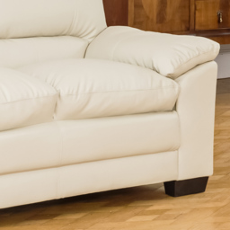 Genoa 2 Seater Cream Bonded Leather Sofa - Artemis Home - Wilko - thumbnail 3