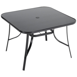 Living and Home Wicker 2 Seater Black Tempered Glass Patio Set - Wilko - thumbnail 3