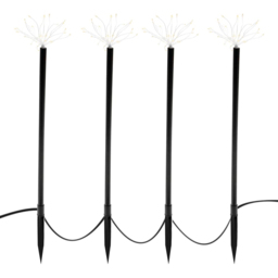 The Christmas Workshop 4 Pack 160 LED Warm White Starburst Garden Stake Light - Wilko - thumbnail 3