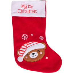 Bear Bib and Stocking Set Red - Candy Cane Lane - Wilko - thumbnail 3