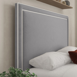 DS Living Verona Single Plush Grey Piping Ottoman Bed - Wilko - thumbnail 3