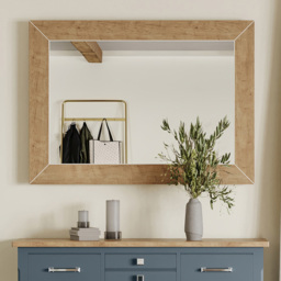 Baumhaus Signature Blue Portrait Mirror - Size: 120 x 111cm - Brown - Wilko - thumbnail 3