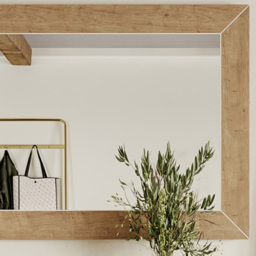 Baumhaus Signature Blue Portrait Mirror - Size: 120 x 111cm - Brown - Wilko - thumbnail 5