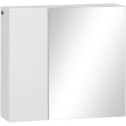 Kleankin 2 Door Mirror Bathroom Cabinet - Size: 48 x 15 x 45cm - Wilko - thumbnail 3