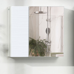Kleankin 2 Door Mirror Bathroom Cabinet - Size: 48 x 15 x 45cm - Wilko - thumbnail 1