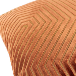 Paoletti Evoke Brick Cut Velvet Cushion - Size: 45 x 45 cm - Brown - Wilko - thumbnail 5