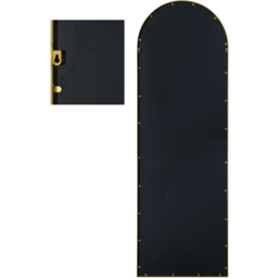 MirrorOutlet The Arcus Gold Framed Arched Garden Wall Mirror 160 x 53cm - Size: 160 x 53 x 3cm - Wilko - thumbnail 5