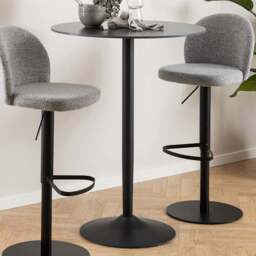 Florence Malta 2 Seater Round Ceramic Bar Table Matt Black - Furniture To Go - Wilko