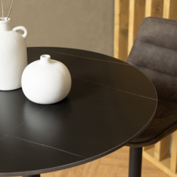 Florence Malta 2 Seater Round Ceramic Bar Table Matt Black - Furniture To Go - Wilko - thumbnail 6