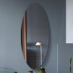 MirrorOutlet The Ovale Frameless Oval Wall Mirror 120 x 50cm - Clear - Wilko - thumbnail 3