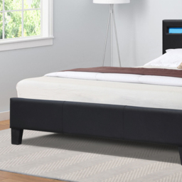 Comfy Living Single Black Faux Leather Bed Frame with LED Strip - Wilko - thumbnail 4