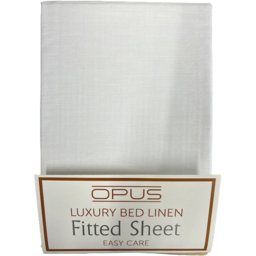 Opus Single White Polycotton Fitted Bed Sheet - Wilko - thumbnail 4