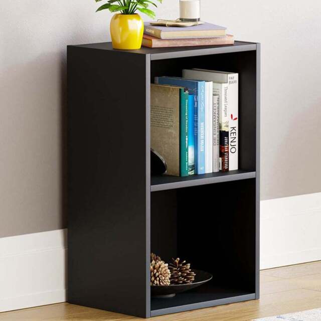 VIDA DESIGNS Oxford 2 Cube Black Bookcase - Size: 2 Shelf - Wilko - image 1