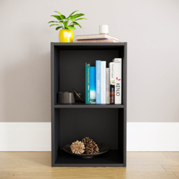 VIDA DESIGNS Oxford 2 Cube Black Bookcase - Size: 2 Shelf - Wilko - thumbnail 4