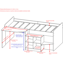 Kudl Grey MFC Pilot Cabin Bed - Size: Single - Wilko - thumbnail 7