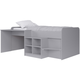 Kudl Grey MFC Pilot Cabin Bed - Size: Single - Wilko - thumbnail 3