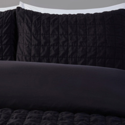 Kingston Check Duvet Set Black King - My Home - Wilko - thumbnail 4